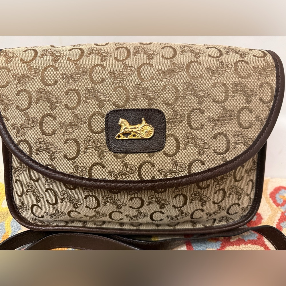 Celine Tan and Brown Crossbody Bag - Picture 2 of 16